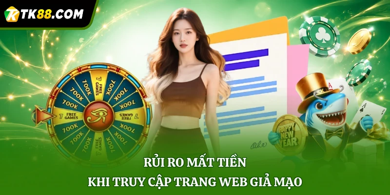 Rủi ro mất tiền khi truy cập trang web giả mạo